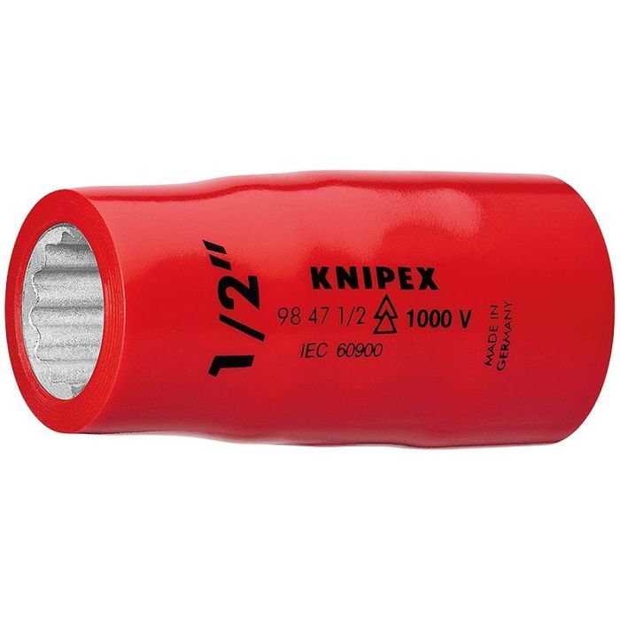 Головка торцевая VDE 1/2" 12-гранная, 1", диэлектрическая