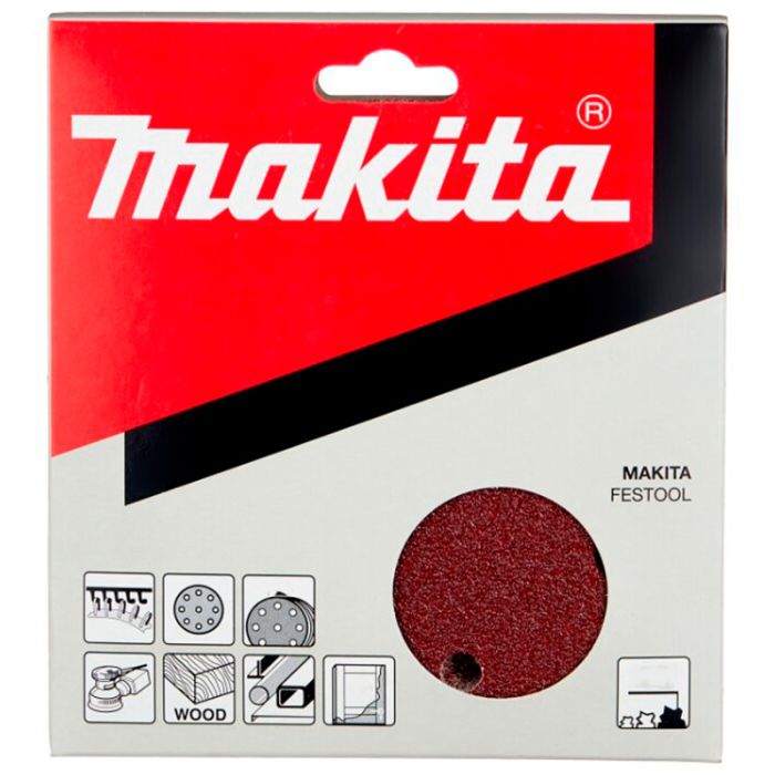 Шлифлист Makita 8 отверстий 150мм P180 10шт (P-31974)