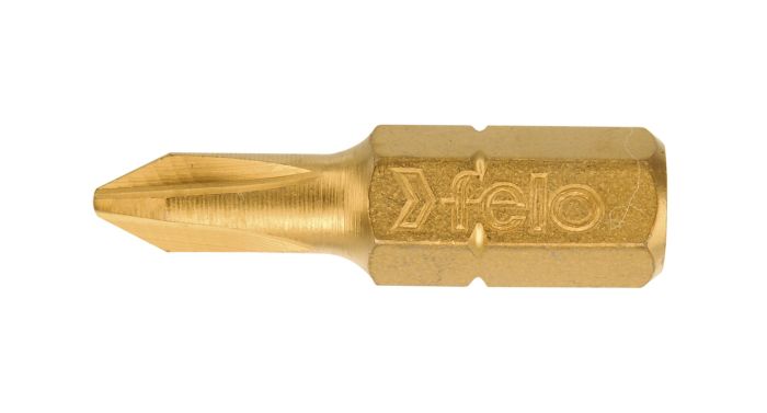 Felo Бита крестовая SLIM серия TiN PH 2X25, 10 шт 02200270