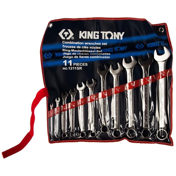 Набор комбинированных ключей KING TONY 11шт в чехле 1211SR
