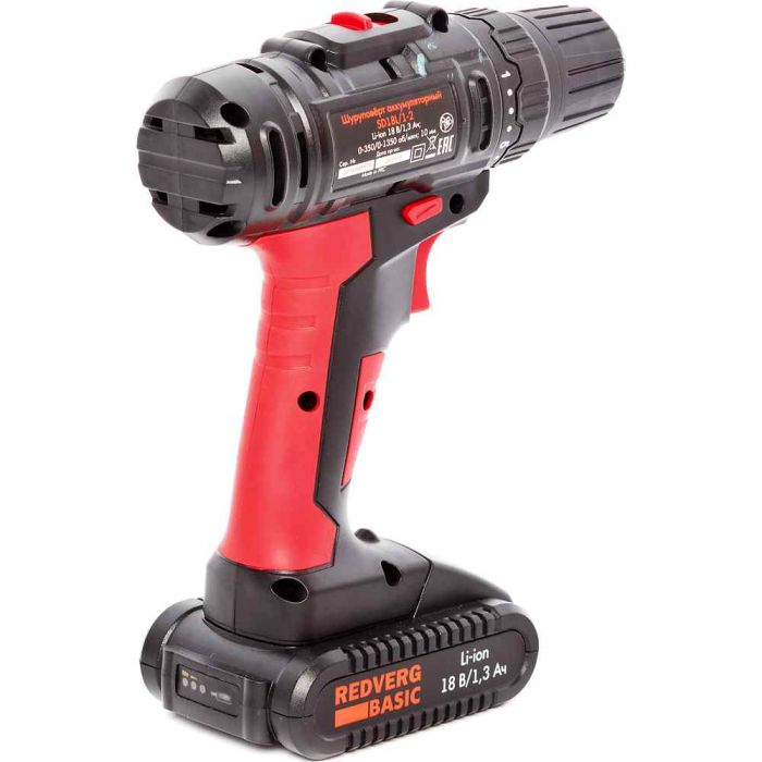 Аккумуляторная дрель-шуруповерт REDVERG BASIC SD18L/1-2