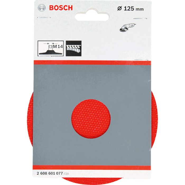 Тарелка опорная Bosch 125мм с липучкой (077)