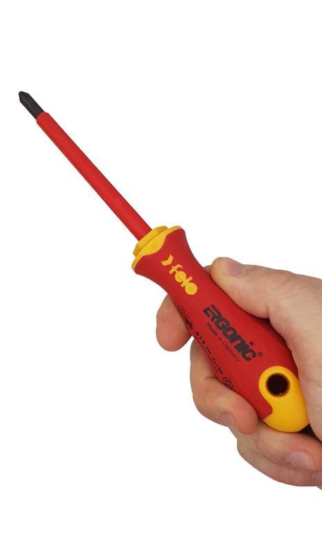 Набор диэлектрических отверток Felo Ergonic с тестером напряжения, 6 шт, 41396398