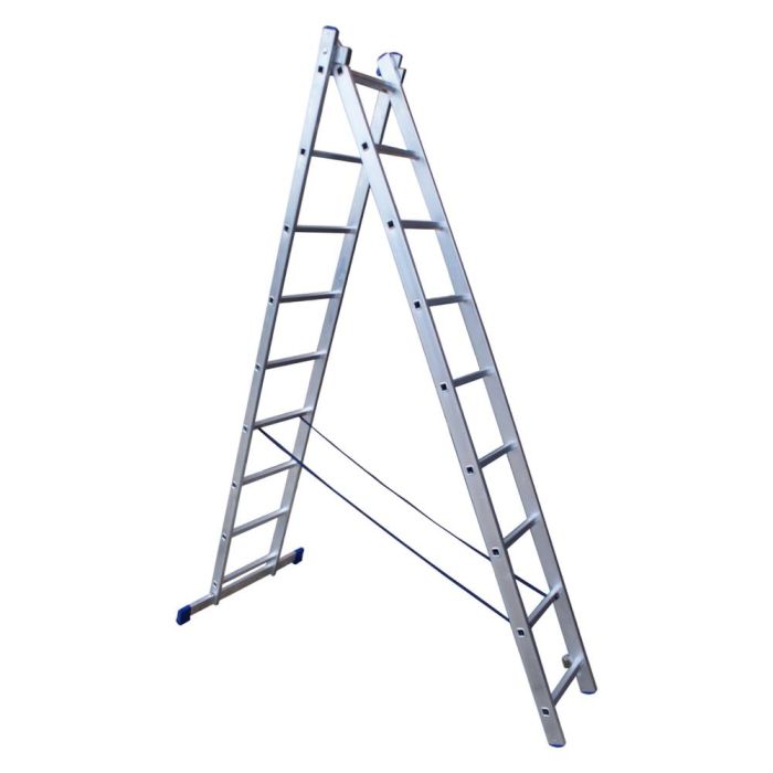 Лестница алюминиевая STAIRS двухсекционная 2x9 ступеней (AL209)