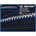 Набор комбинированных ключей, 6-32 мм, чехол из теторона, 26 предметов KING TONY 12D26MRN Набор комбинированных ключей, 6-32 мм, чехол из теторона, 26 предметов KING TONY 12D26MRN