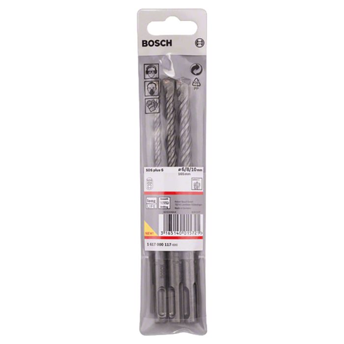 Набор буров SDS-plus Bosch 6-10мм 160мм 3шт (117)