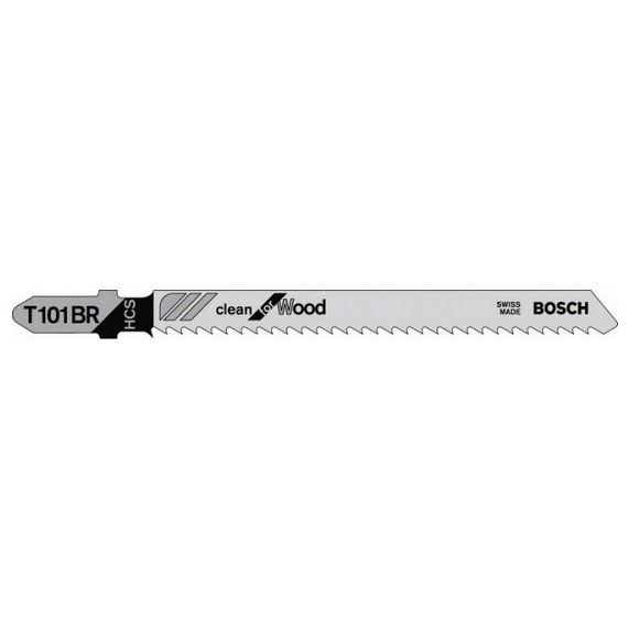 Набор пилок для лобзика по дереву Bosch T101BR HCS 100мм 3шт (779)