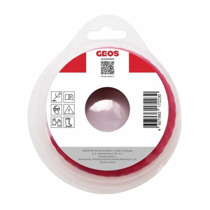 Леска для триммера GEOS 2.4мм витая 15м (213992)