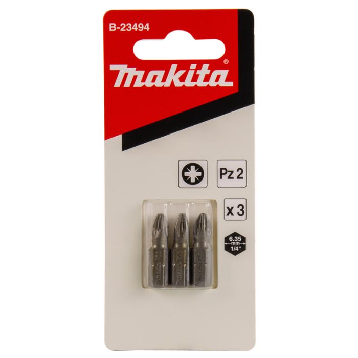 Бита Makita PZ2x25мм 3шт (B-23494)