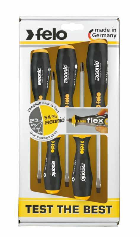 Felo Набор отверток Ergonic ударных SL/PZ, 5 шт 45095348