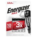 Элемент питания ENERGIZER E92 /LR03 (AAA) Max BP4 4шт Элемент питания ENERGIZER E92 /LR03 (AAA) Max BP4 4шт