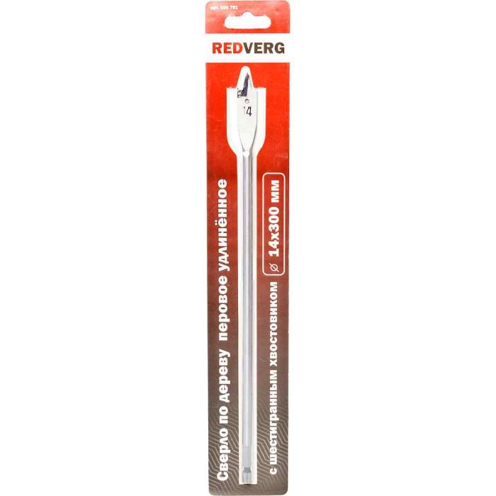 Сверло по дереву REDVERG HCS 14x300мм перовое (600791)