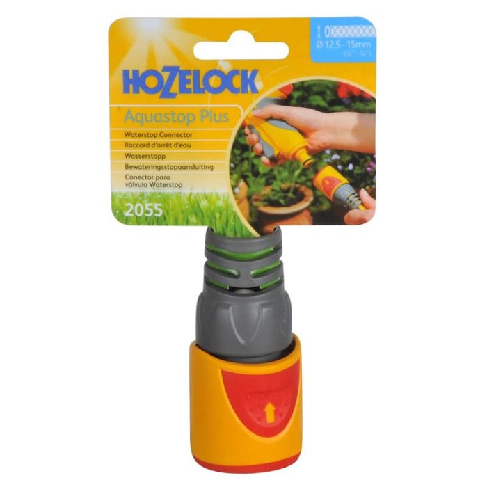 Коннектор для шланга с аквостопом Hozelock Plus 15/19мм