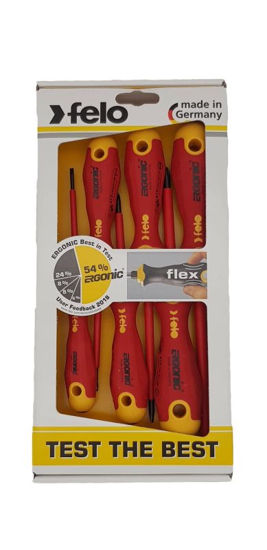 Набор диэлектрических отверток Felo Ergonic, 6 шт, 41396198