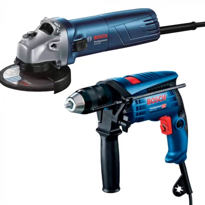 Набор инструментов Bosch 0615990M75 (МШУ GWS 660 + Дрель-шуруповёрт GSB 13 RE)