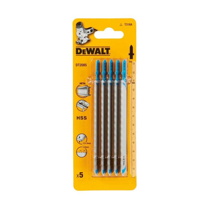 Набор пилок для лобзика по металлу DeWalt DT2085 T318A 132мм 5шт