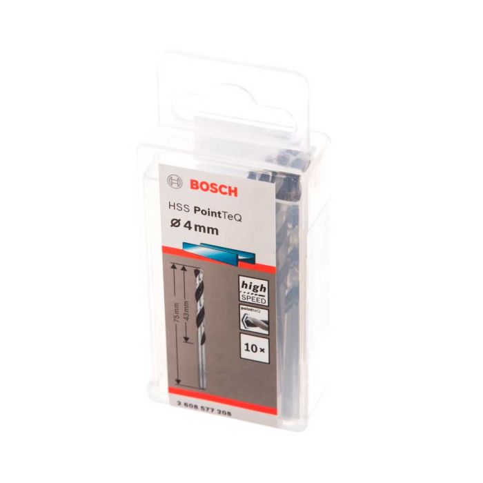 Сверло по металлу Bosch HSS PointTeQ 4х75мм 10шт (208)