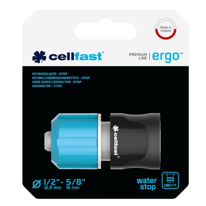 Коннектор для шланга Cellfast ERGO с автостопом 1/2''